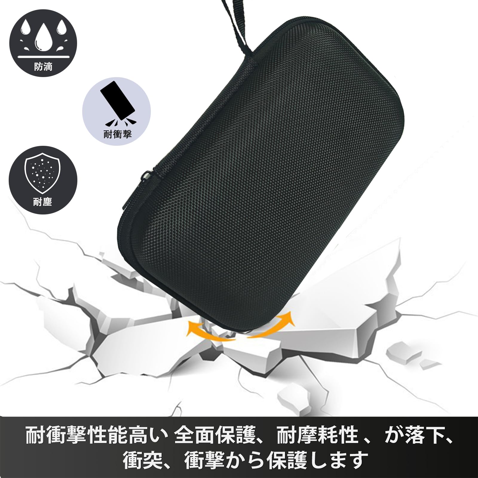 ★Essential 20000mAh モバイルバッテリー対応収納ケース 黒 Amazon | 収納ケース対応 Anker PowerCore Essential 20000
